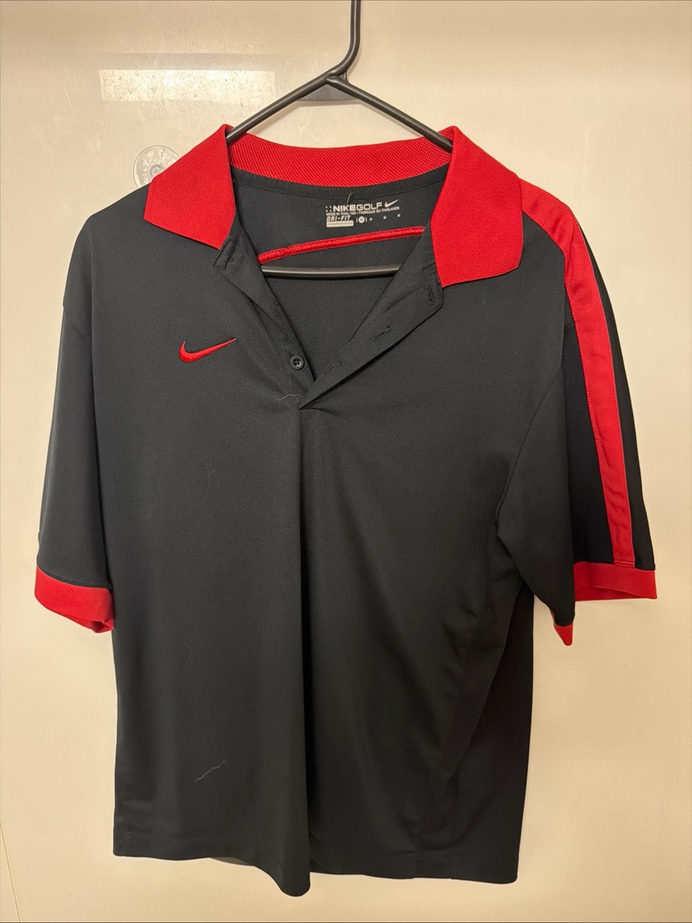 Nike Black Polo with Red Accents